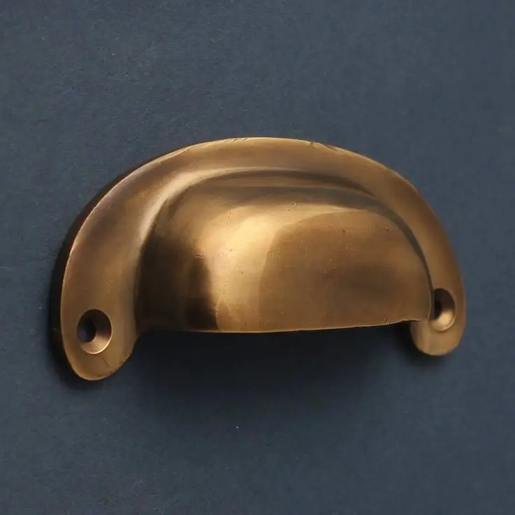 Aged Brass handle close-up